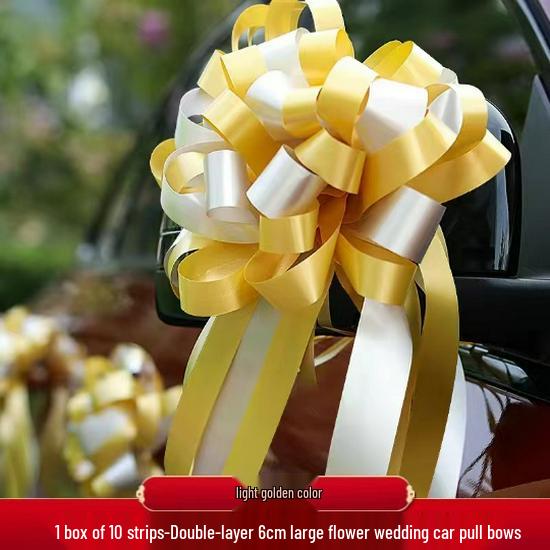 Hochzeitsauto Dekoration Schnee-Garn Schleife und Band Set