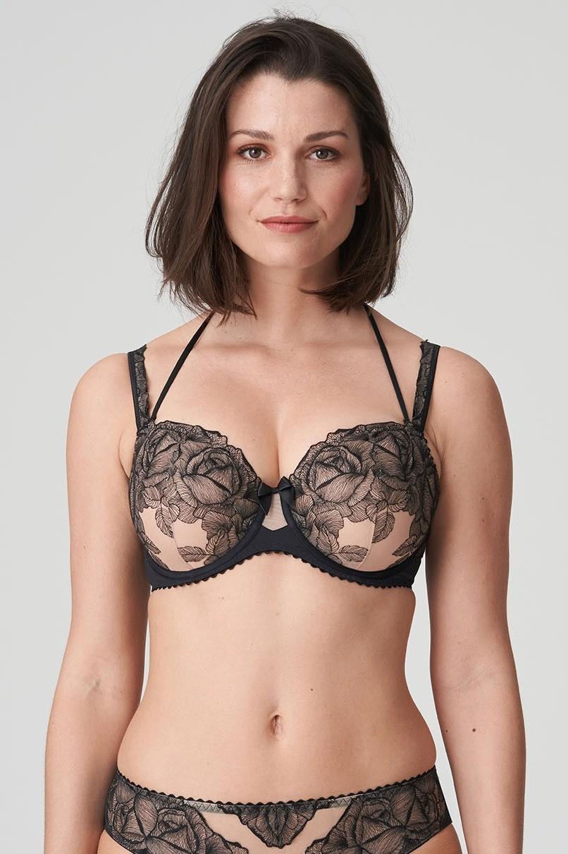

Бюстгальтер із ущільненою чашкою Prima Donna (92510) 80C прозорий колір чорний