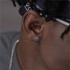 Orecchini a Bottone Piccoli in Zircone di Cristallo di Alta Qualità per Uomo Metallo Placcato Oro Orecchini da Piercing Rotondi Gioielli Moda Punk
