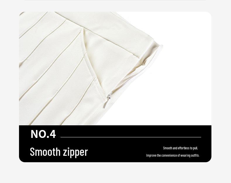 Women's High Waist Pleated Tennis Skirt with Anti-Exposure Lining - Summer Slimming Outdoor Sports Skirt
