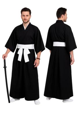 Samurai Warrior Cosplay Halloween Costume Fancy Dress Costume Practice Clothes School Festival Cultural Festival Kimono Japanese Clothing Practice