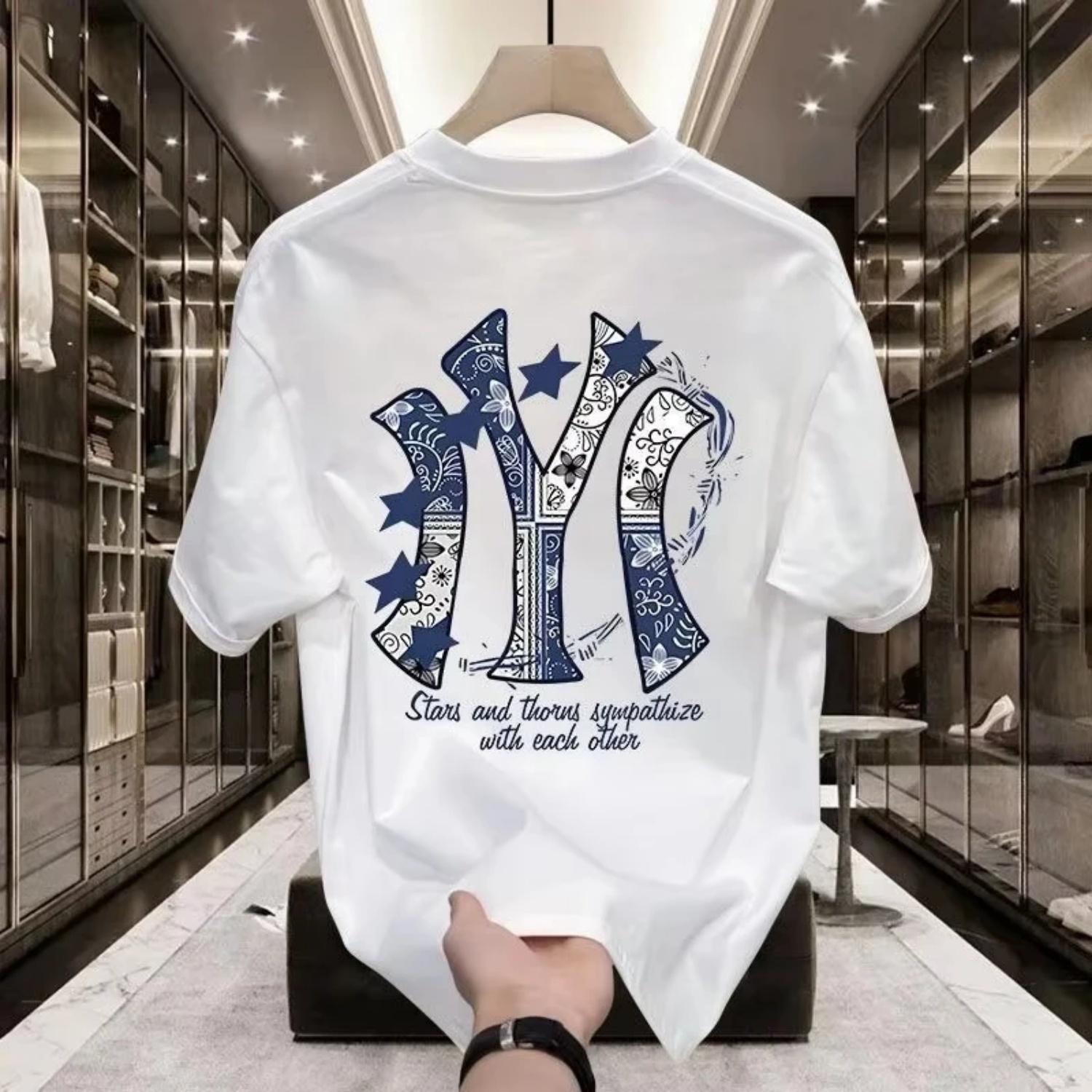 

New Short-sleeved Men s and Women s Version of The Summer New Trendy Casual Loose-fit Inspo Casual Couple T with Wasteland Style S чёрный