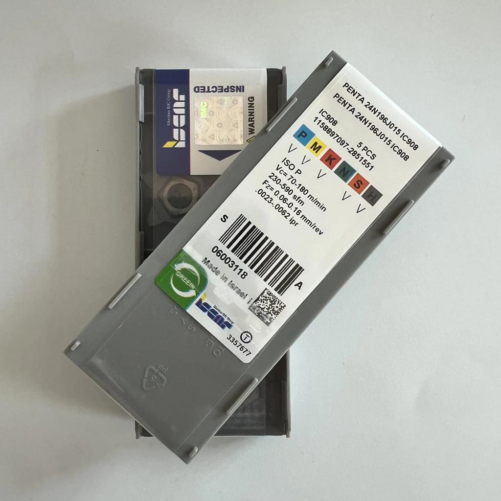 ISCAR / PENTA24N196J015 IC908 /Industrial indexable carbide inserts 5 Pcs