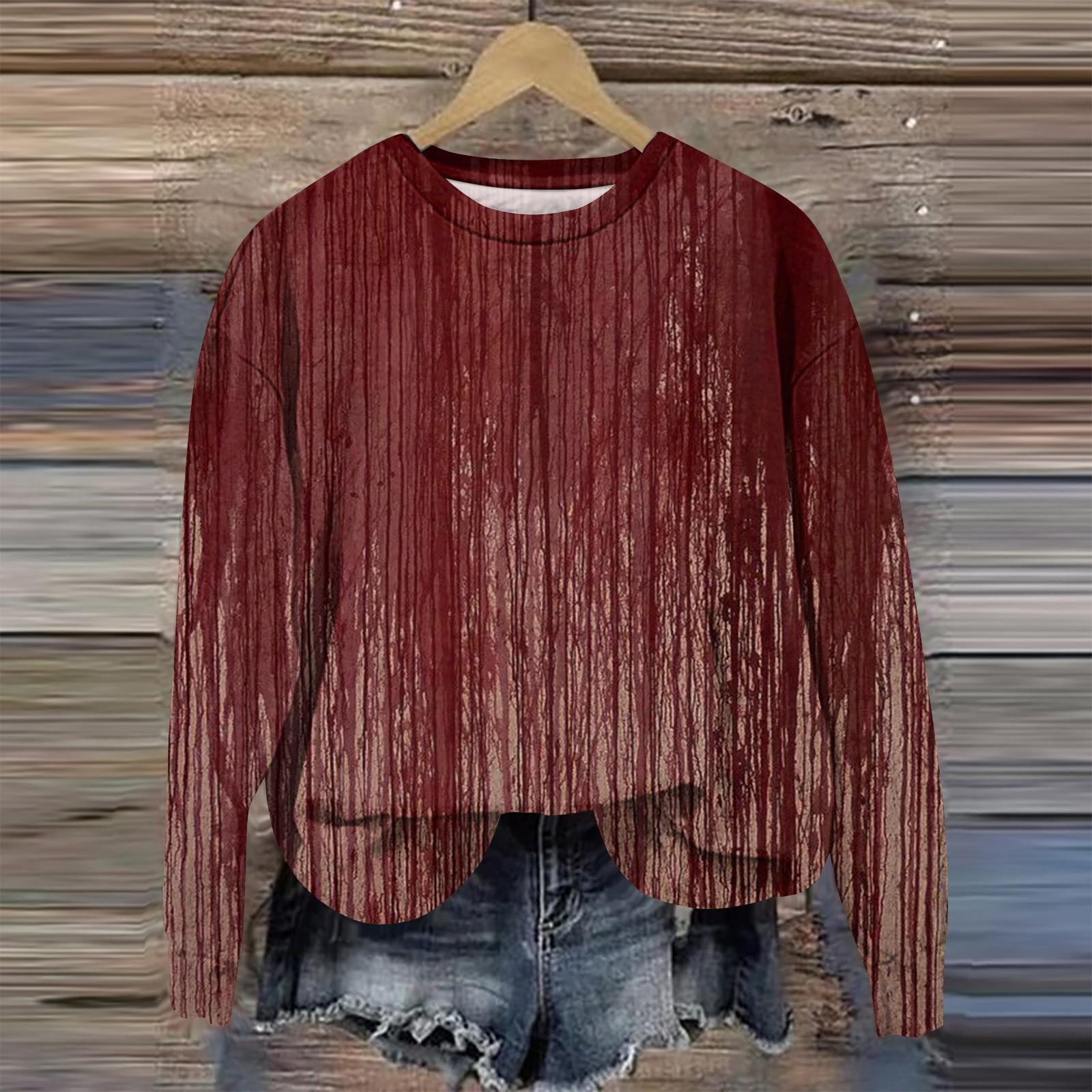 

Women s Casual Comfortable Round Neck Long Sleeve Baseball Print Top Sweatshirt XL рожевий