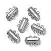 5pcs/Lot 2~6 Strands Alloy Slide Tube Lock Clasps Connector for DIY Multi-Strand Layering Necklace Bracelet Jewelry Making