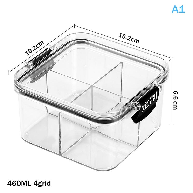 Герметичный пластиковый контейнер для хранения продуктов с разделителями пустые банки из-под хлопьев конфет сухих продуктов специй с крышкой контейнер для хранения в холодильнике A1 618₽