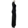 European Style Autumn Solid Color Long Sleeve Dress with Decorative Buckle