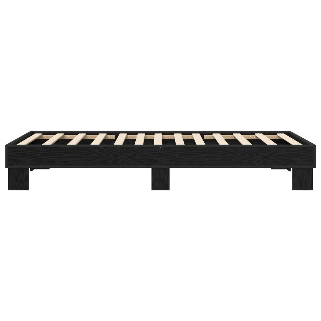 Bed Frame Black Oak 80 x 200 cm Engineered Wood