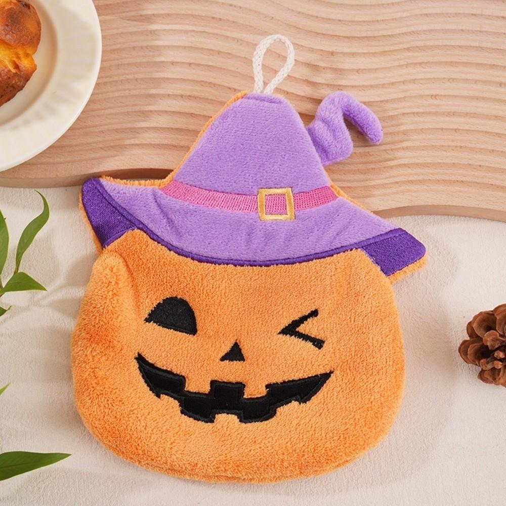 Ultra Absorbent Pumpkin Hand Towels Coral Fleece Ghost Pirate Towel Party Decorations