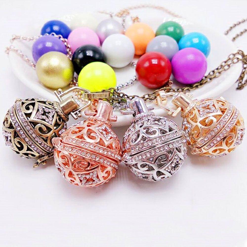 New 1pcs Love Heart Ball Pendant Bell Fragrance Oil Pad Diffuser DIY Necklace New 1pcs Love Heart Ball Pendant Bell Fragrance Oil Pad Diffuser DIY Necklace