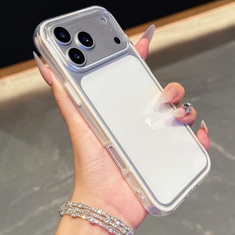 2 In 1 Candy Bumper Clear Case For iPhone 17 Air 16 15 14 13 12 11 Pro Max Plus Shockproof Protective Soft TPU Phone Cover Capa
