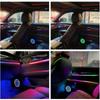 4PCS 5.9inch LED Car Sound Speaker RGB Symphony 64 Color Ambient Light Interior Decoration Acrylic APP Control Atmosphere Lamp