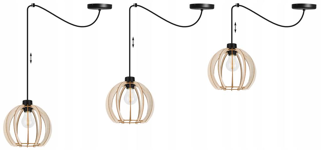 MODERNE HOLZ-LED-DECKENHÄNGELEUCHTE