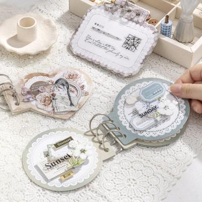 15pcs Set Elegant Vintage Journal GO Lace Design Craft Paper Diary Album Materials Journaling Materials Album Making