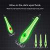 Shrimp Prawn Hooks Auto Glow Squid Hook Saltwater Luminous Fishing Squid Lures