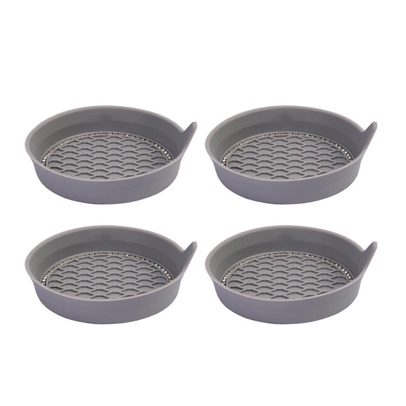 4pcs Diamond Car Cup Holder Insert Coaster Water Cup Drink Bottle Anti-slip Mat Washable Silicone Mat Car Accessories