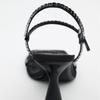 Fashion Sexy High Heel Sandals Women Pointed Toe Rhinestone Strap Black