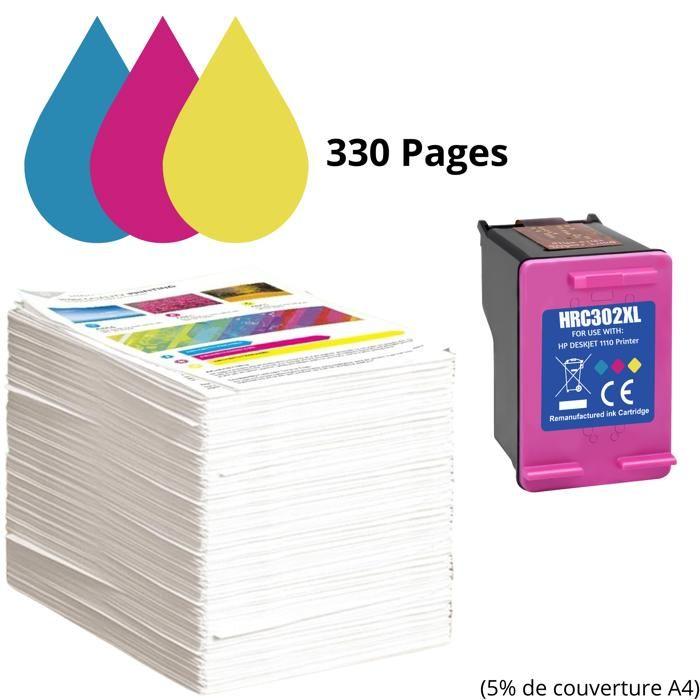 Cartouche d'encre - HP - 302XL - Couleur - Compatible DeskJet/Envy/OfficeJet - XL