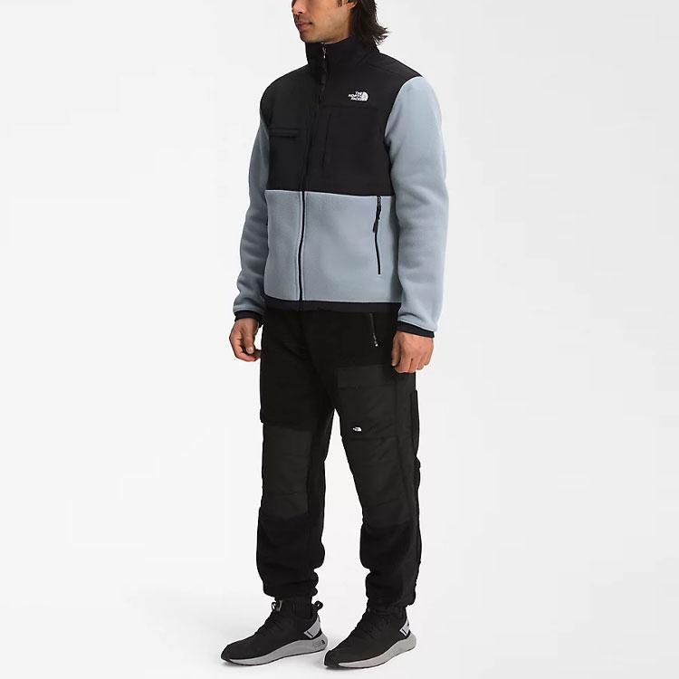 The North Face Velvet Jackets Men's Blue Stand Collar Thickened And Fleece-Lined NF0A4QYH-ZDK