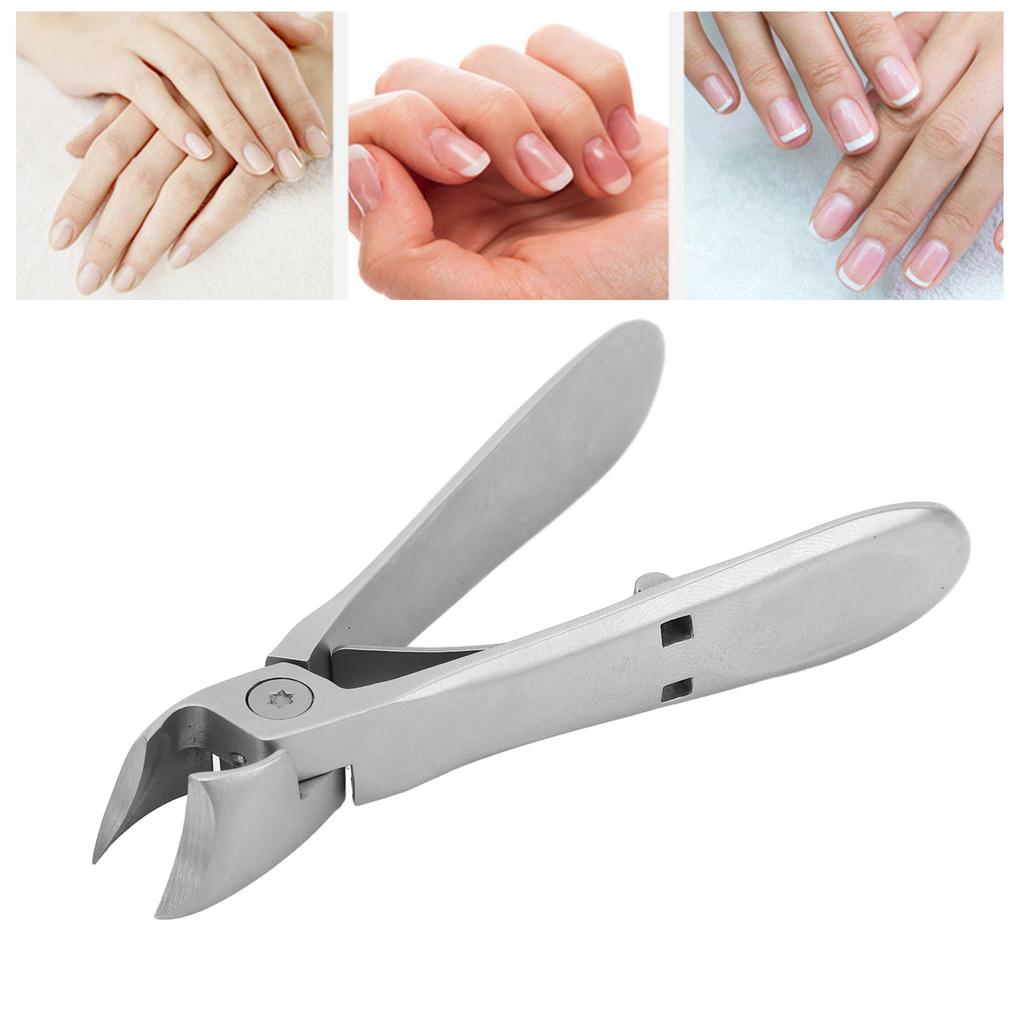 Large Slanted Nail Clipper Stainless Steel Large Opening Cuticle Nipper Bevel Fingernail Trimmer for Thick Hard Nails
