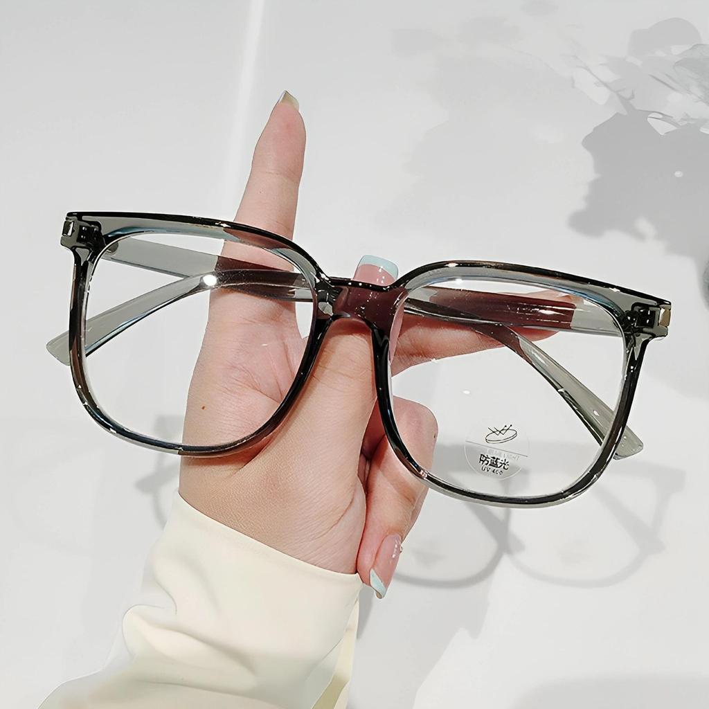 2026 Koreanischer Stil Schwarzer Anti-Blaulicht-Brillenrahmen: Myopie & Strahlenschutz für Männer, rezeptfreundlich.
