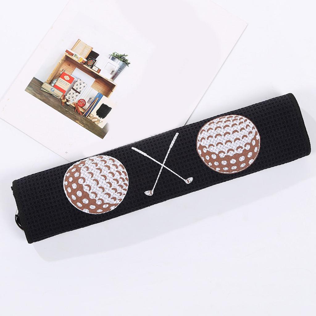 Golfs Cleaning Towel Microfibers Golfs Head Towel with Buckle Clip Golfs Towels for Golfs Bag Golfs Course Exercise Gym