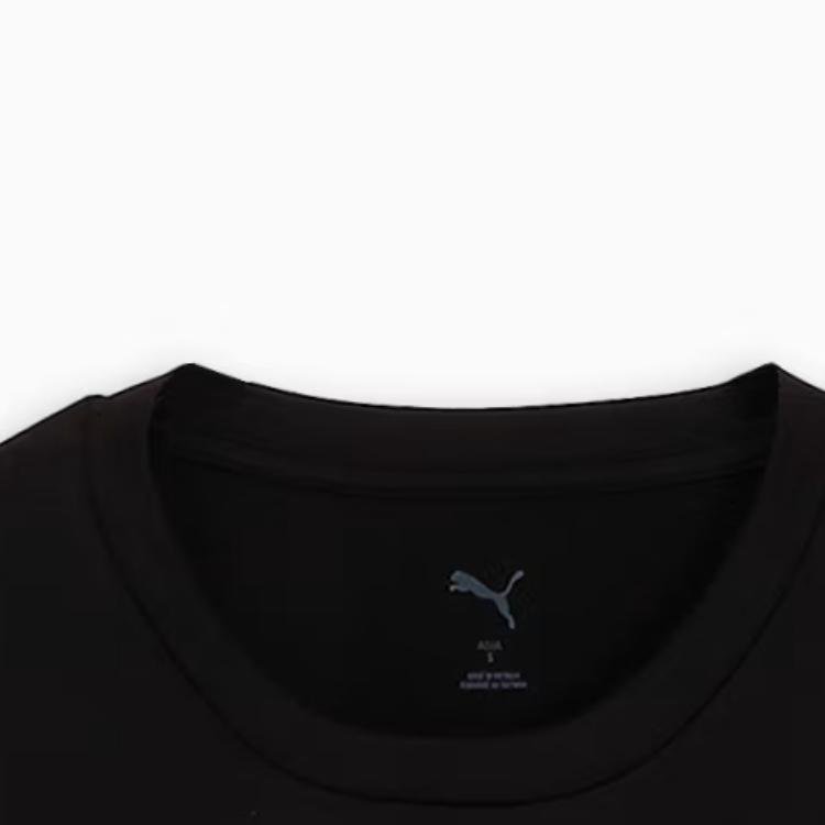 Puma Tad Series Fashion Solid Color Breathable Versatile Moisture-Wicking Soft Skin-Friendly Short Sleeve Regular T-Shirt Women Tops Black 527034-01