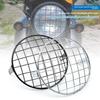 For Universal Harley Triumph Honda HeadLamp Mesh Grille Lampshade Metal Retro Motorcycle Headlight Protector Cover Fit