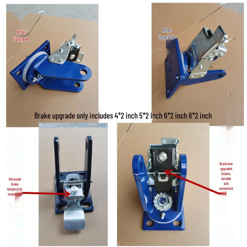 Heavy-Duty Swivel Caster Wheel: 4-8 Inch Iron Core with PU Coating, Wear-Resistant for Tower Cranes