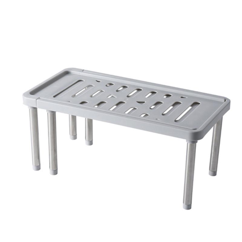Adjustable Organiser Shelf Storage Cupboard Pantry Stand Support Rack Kitchen
