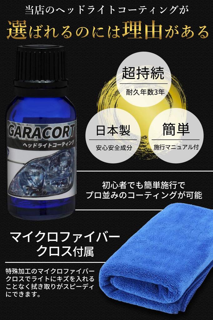 Glass Coat Headlight , 0.6 Inch (15 Mm), Glass Agent, Yellowing, Fog Removal,