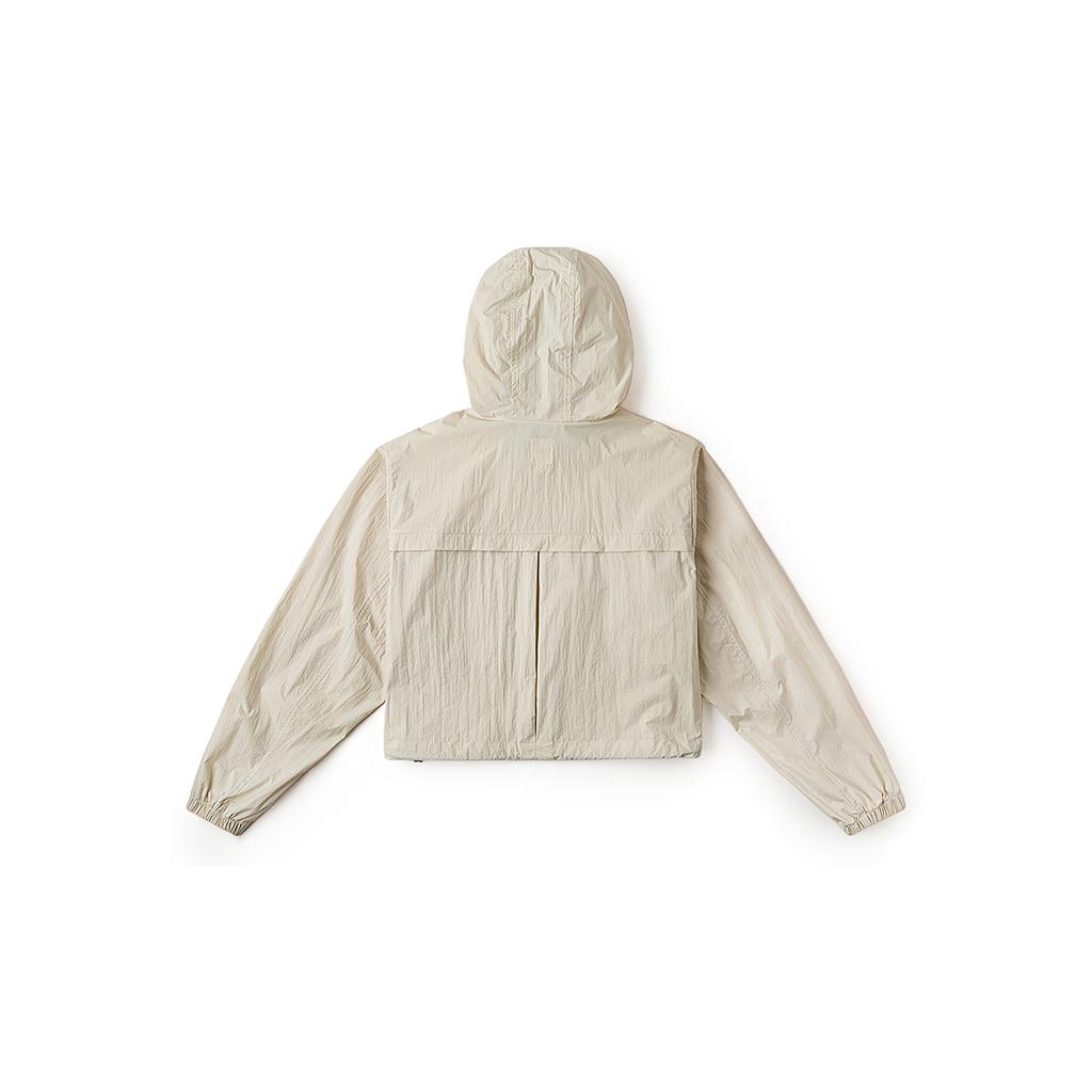 Vans Outdoor Mountain Solid Color Hooded Zip Long Sleeve Jacket Women jackets Oatmeal VN000GS32N1