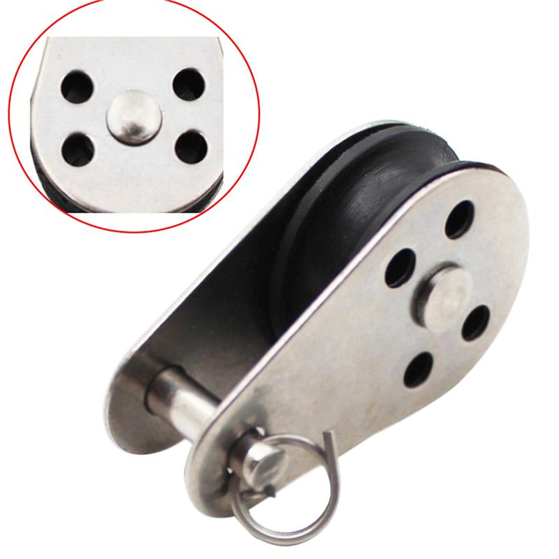 B97A-30PCS Stainless Steel M25 Pulley Block Hanging Wire Towing Wheel Lifting Wire Rope Cable Pulley Roller