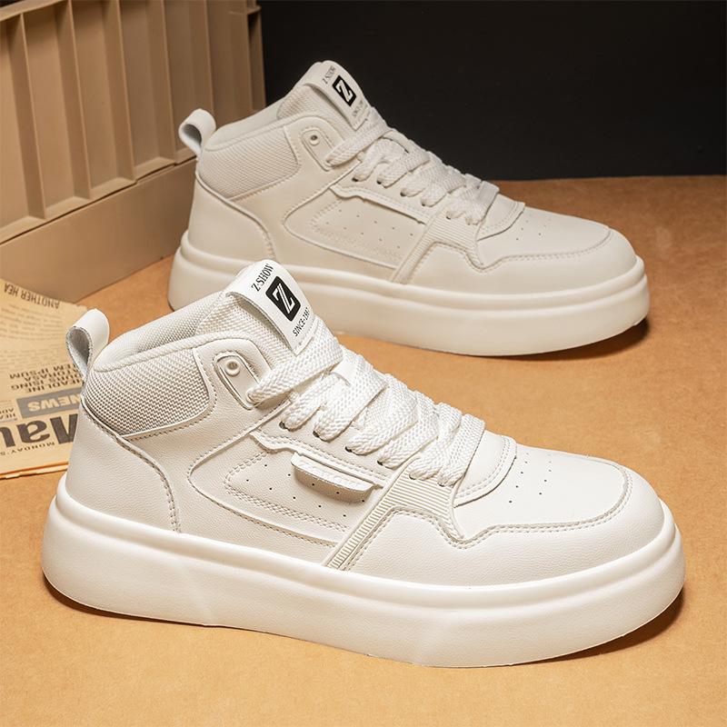 Autumn High-Top Retro Hong Kong Style Light Fashion Sports Breathable Heightening High-End Board Shoes