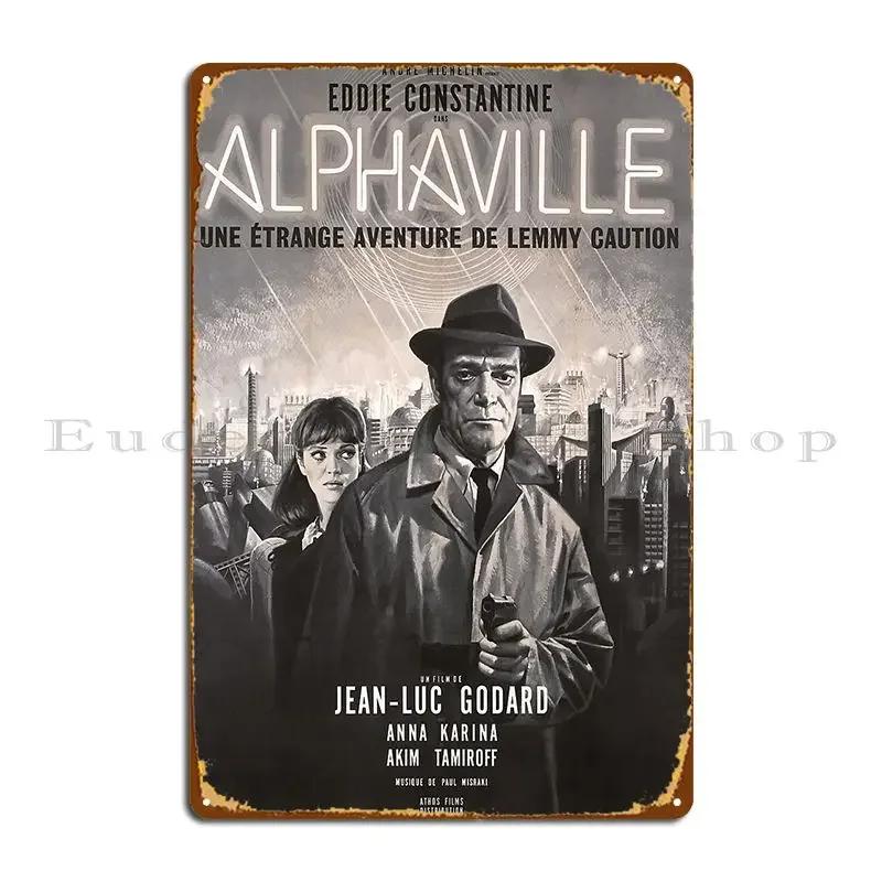 Alphaville Classic Vintage Metal Sign Living Room Garage Printing Cinema Wall Decor Tin Sign Poster