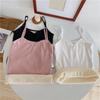 Slim Fit Women Thermal Camisole Thermal Plush Vest Underwear Warm Suspender Vest  Ladies