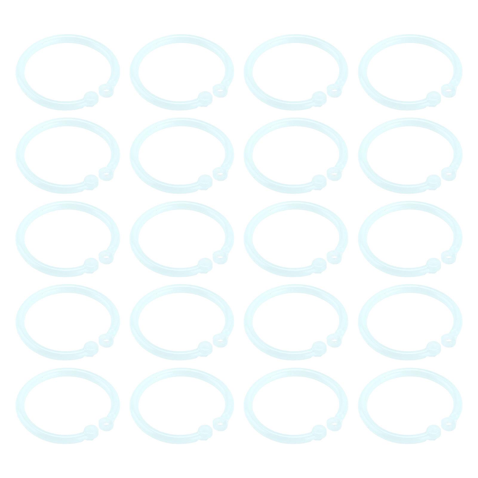 

20 шт. Пластиковые кольца Прозрачные Гибкие Кольца для переплета книг с разъемными листами для школы, дома, офиса, карточек