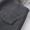 2025 Women's Grey Woolen High Waist A-line Short Skirt - Stylish, Slimming, and Perfect for Autumn/Winter