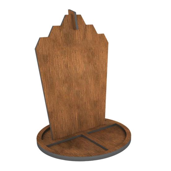 

Деревянная подставка для ювелирных изделий, держатель для ожерелий, простая установка, многоцелевая рамка для демонстрации ювелирных изделий, органайзер для ожерелий и колец коричневый