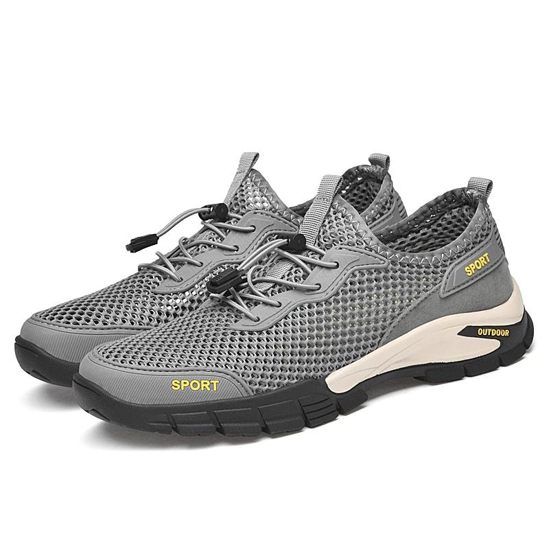 Hot Sales Men Hiking Shoes Anti Slip Wear-Resistant Travel Off-Road Sneakers Summer Breathable Water Wading River Tracing Shoes