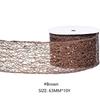 10 Yards/Roll Wired Edge Ribbon Glitter Sequins Organza Ribbon  Christmas Tree Decor