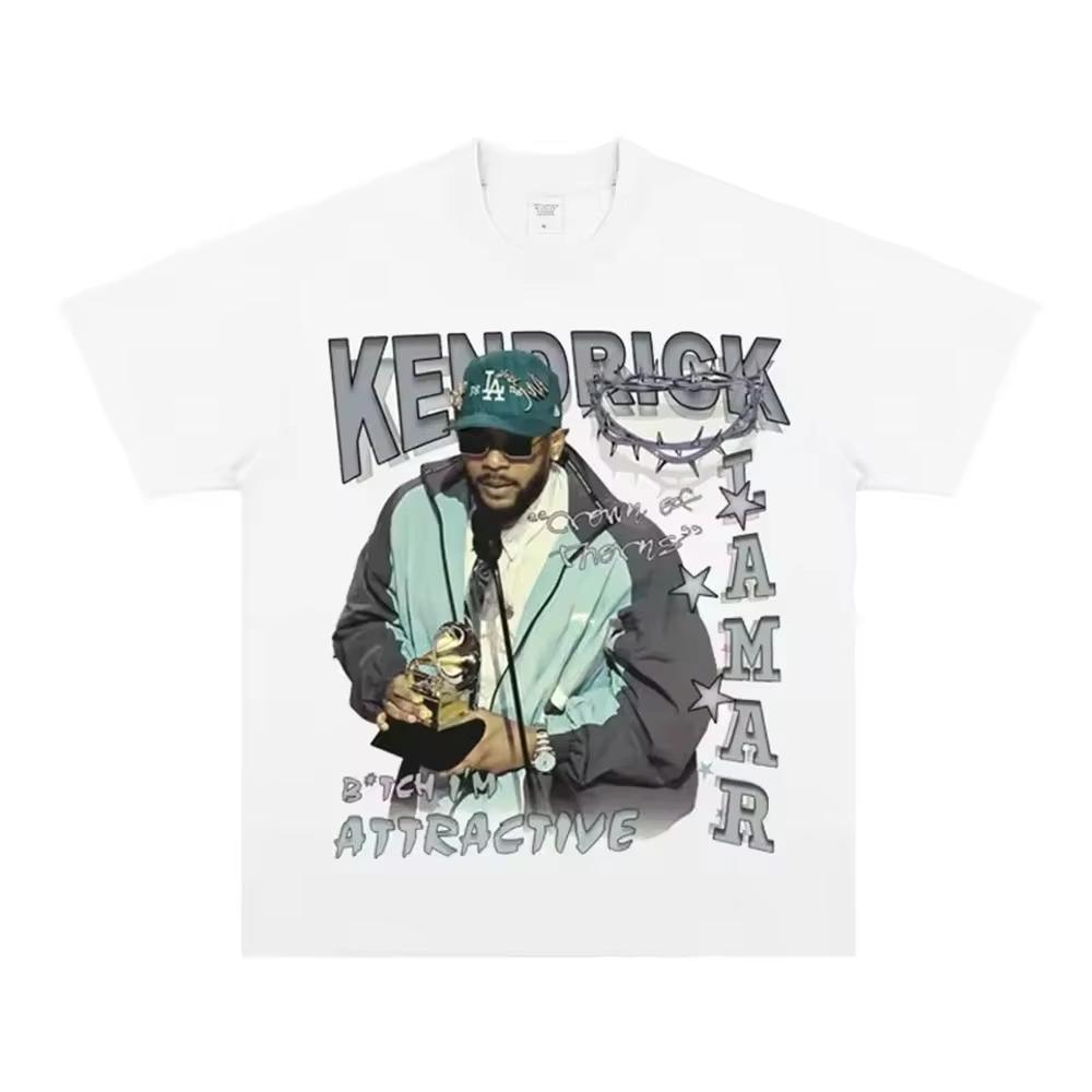 Rapper Fight Winner Kendrick Lamar Men Women Clothing Tee Unisex Tops Homme Short Sleeve Top Spring and Summer New TShirt