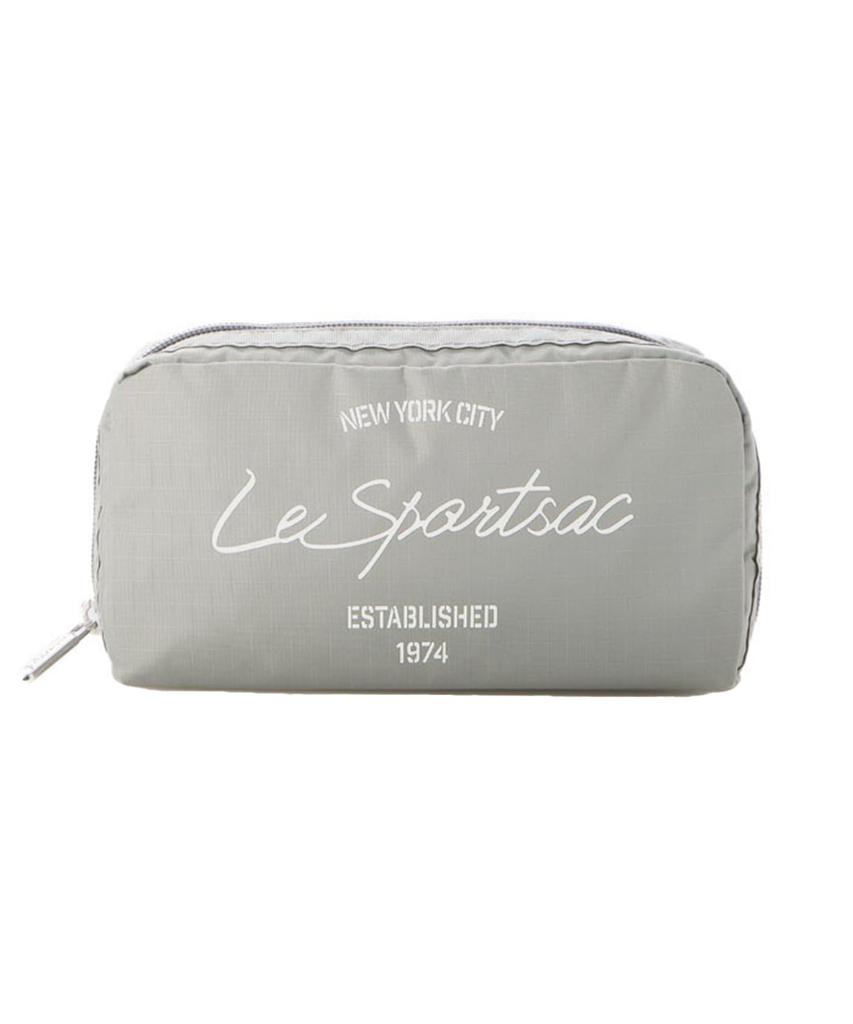 Pouch RECTANGULAR Dove Gray Script Cosmetic [LeSportsac] [Official] COSMETIC/6511