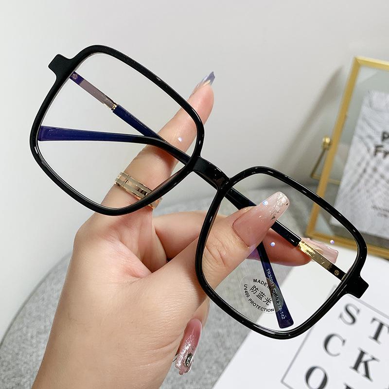 

New Anti Radiation Oversized Frame Myopia Glasses Shades for Woman Man Transition Photochromic Eyeglasses Replaceable Lens Women 0