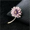 Sonne Wolke Rosa Mehrschichtige Gänseblümchenblüte Brosche - Elegante Blumige Corsage Damen Pin