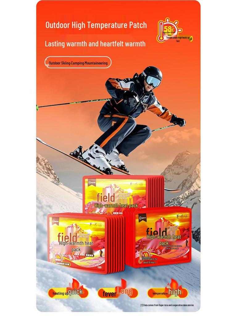Super Asia 10-Hour Self-Heating Warm Patch for Outdoor Sports & Baby Use