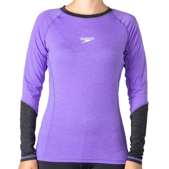 Rashguard - SPEEDO - Casual Femme - Manches Longues - UPF 30+ - Tissu à Séchage Rapide
