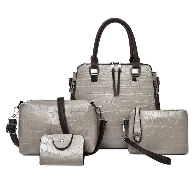 

Женская сумка новый модный набор из четырех предметов, сумка для мамы и ребенка, большая вместительная наплечная сумка кроссбоди