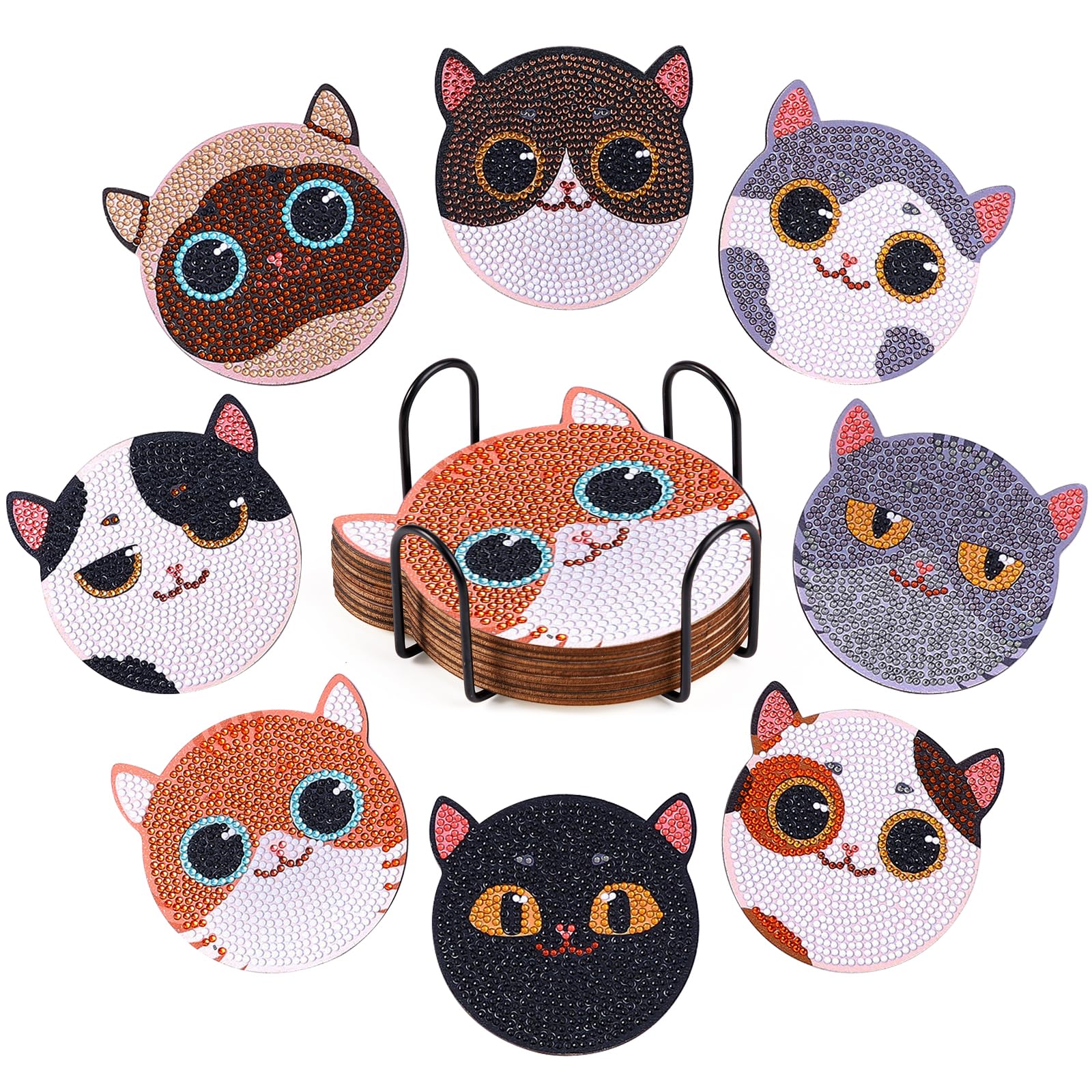 

Fantasyon Diamond Cat Bead Art DIY Diamond Painting Kit with 5D Diamond Painting Diamond Bead Painting Craft Kit for and Popular Handmade Art Craft