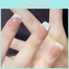 Nail Wearable Gel Art Love Puff Chic Simple Design Medium False Nail Sticker